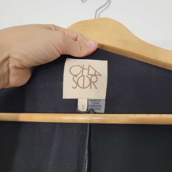 Chaser NEW Women's Black Long Bell Sleeves Sparkle V-neck Shift Dress Sz S NWT - Picture 4 of 11